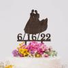 Bride Two Girl Silhouette Wedding Cake Topper Hers And Hers Custom Wedding Cake Decoration LGBT Silhouette Toppers Lesbian Bride And Bride Cake Toppers for Wedding Mrs And Mrs Cake Topper Wood view 4