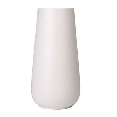 Koomuao Ceramic Flower Vase,Black Ceramic Vase,Minimalist Design for Home Dcor,for Home Dcor, Fireplace, Bedroom, Kitchen, Living Room, Centerpieces, Office Desk (11 in, White)