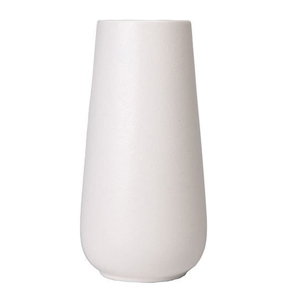 Koomuao Ceramic Flower Vase,Black Ceramic Vase,Minimalist Design for Home Dcor,for Home Dcor, Fireplace, Bedroom, Kitchen, Living Room, Centerpieces, Office Desk (11 in, White)