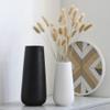 Koomuao Ceramic Flower Vase,Black Ceramic Vase,Minimalist Design for Home Dcor,for Home Dcor, Fireplace, Bedroom, Kitchen, Living Room, Centerpieces, Office Desk (11 in, White) view 3