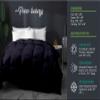 9.8 NEWTON Premium Quilted All Season Down Alternative Comforter 1000-TC 100% Microfiber Cotton with Corner Tabs Eastern King Size Quilt Set Bedspread 128x120 Solid/Plain Comforter Set view 2
