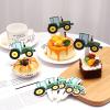 BESTOYARD 42pcs Construction Theme Cupcake Toppers, Excavator Cake Decorations for Construction Themed Party Supplies Boys Birthday Party, Paper Cake Topper Set view 2