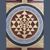Anatoliawood Sri Yantra Wooden Wall Art 70 cm (27.6), Brown Gold Sacred Geometry Mandala, Anthracite & Light Gray Rings, Laser Cut Meditation Yoga Room Wall Decor view 3