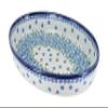 Blue Rose Polish Pottery - Blue Kalina Medium Oval Baker - 12.5" x 9" - Unique, Dishwasher Safe, & Durable Bakeware view 1