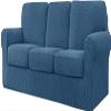 XVBVS Stretch Sofa Cover with Separate Backrest Cover and Seat Cushion Cover, Soft Spandex Jacquard Sofa Slipcover with Elastic Band for Living Room (Color : Denim Blue, Size : 3 Seater(185-235cm)) view 1