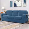 XVBVS Stretch Sofa Cover with Separate Backrest Cover and Seat Cushion Cover, Soft Spandex Jacquard Sofa Slipcover with Elastic Band for Living Room (Color : Denim Blue, Size : 3 Seater(185-235cm)) view 2