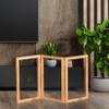 2 ft. Short Clear Plastic Partition Natural 3 Panel view 1