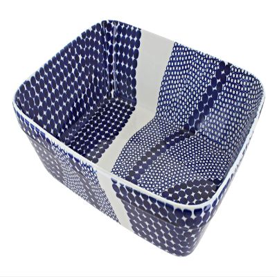 Blue Rose Polish Pottery - Blue Zara Large Deep Baker - 12" x 9.75" - Unique, Dishwasher Safe, & Durable Bakeware