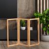 3 ft. Short Clear Plastic Partition Natural 3 Panel view 1
