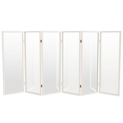 4 ft. Short Clear Plastic Partition White 6 Panel