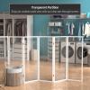 4 ft. Short Clear Plastic Partition White 6 Panel view 2