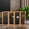 3 ft. Short Clear Plastic Partition Natural 4 Panel view 1