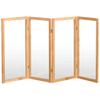 3 ft. Short Clear Plastic Partition Natural 4 Panel view 2