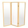 4 ft. Short Clear Plastic Partition Natural 3 Panel view 1