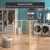 4 ft. Short Clear Plastic Partition Natural 3 Panel view 2