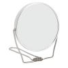 Dioche Double Sided Vanity Mirror, 360 Degree Rotation Aluminum Frame Vanity Mirror with Stainless Steel Stand for Dressing Table, Desk, Bathroom, Bedroom, Silver view 1