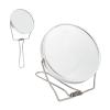 Dioche Double Sided Vanity Mirror, 360 Degree Rotation Aluminum Frame Vanity Mirror with Stainless Steel Stand for Dressing Table, Desk, Bathroom, Bedroom, Silver view 2