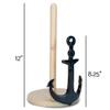 Elanze Designs Nautical Anchor 12 inch Resin and Wood Paper Towel Holder view 2