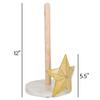 Elanze Designs Gold Tone Star 12 inch Resin and Wood Paper Towel Holder view 2