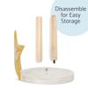 Elanze Designs Gold Tone Star 12 inch Resin and Wood Paper Towel Holder view 4