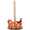 Elanze Designs Boo Bat 12 inch Resin and Wood Halloween Paper Towel Holder view 1