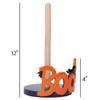 Elanze Designs Boo Bat 12 inch Resin and Wood Halloween Paper Towel Holder view 2