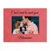 CustomGiftsNow Can't Wait to Meet You Mammaw Laser Engraved Faux Leather Pink Leatherette Wall Hanging/Tabletop Picture Group Family New First Time Seeing Grandchild Baby Photo Frame view 1