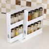 DecoBella Pull and Rotate Spice Rack, Kitchen Drawer Countertop Organizer, Non-Slip Design, Double Sided Rotating Prescription, Essential Oil, Makeup Tools, Sprays Holder (WHITE) view 2