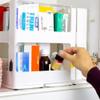 DecoBella Pull and Rotate Spice Rack, Kitchen Drawer Countertop Organizer, Non-Slip Design, Double Sided Rotating Prescription, Essential Oil, Makeup Tools, Sprays Holder (WHITE) view 4