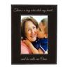 CustomGiftsNow There's a boy who Stole My Heartand he Calls me Oma Laser Engraved Faux Leather Black Leatherette Wall Hanging/Tabletop Picture Group Family New Grandchild Baby Photo Frame view 1