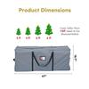 HOLIDAY SPIRIT Christmas Tree Storage Bag - Heavy-Duty Waterproof Christmas Tree Bag with Durable Reinforced Handles and Dual Zippers - Fits 7.5ft Tree, Protects from Dust and Moisture - Charcoal view 3