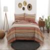 Brooklyn Loom Sunset Stripe Yarn Dye Orange Cotton 3-Piece Full/Queen Quilt Set, Stripe Themed, for Men and Women, Oeko-TEX Certified Confidence view 1