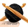 Adyrescia Chunky Knit Blanket Throw | 100% Hand Knit with Jumbo Chenille Yarn (40"x50", Raven Black) view 3