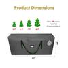 HOLIDAY SPIRIT Christmas Tree Bag - Heavy-Duty and Waterproof 9ft Christmas Tree Storage Bag - 600D Oxford Material Protects from Dust and Moisture with Reinforced Handles and Dual Zipper (Charcoal) view 3