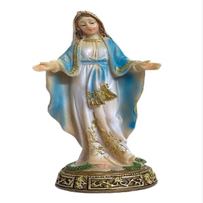 5" inch Virgin Mary Our Lady of Grace Statue Imagen Virgen Milagrosa Estatua Religious Gift