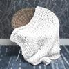 Adyrescia Chunky Knit Blanket Throw | 100% Hand Knit with Jumbo Chenille Yarn (40"x50", Bright White) view 2