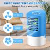 IMIKEYA Personal Air Conditioner: 3 in 1 Portable Air Conditioner Fan, Evaporative Mini Air Conditioner Humidifier With 3 Speeds Air Cooler Desk Misting Cooling Fan for Room Office LED Light view 4