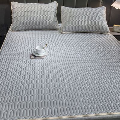 Cooling Latex Mattress Topper for Summer,Foldable Bed Mat Cool Sleeping Mattress,Soft Breathable Roll Up Bed for Single Double Bed