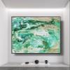 Original Hand Painted Extra Large Abstract Bule Painting Art Abstract Contemporary Painting Canvas Wall Art Room Texture Green Painting Modern Art 60x60 inch view 1