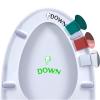 3 Pieces Toilet Seat Lifter with 2 pcs Stickers Decals, Toilet Seat Holder Lift Tools Bathroom Accessories for Home,Hotel, Office,RestaurantPublic Toilet view 1