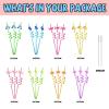24 Shark Party Favors Reusable Plastic Straws for Boys Girls Kids Baby Swimming Ocean Shark Themed Birthday Party Supplies Decorations with 2 Cleaning Brushes view 4