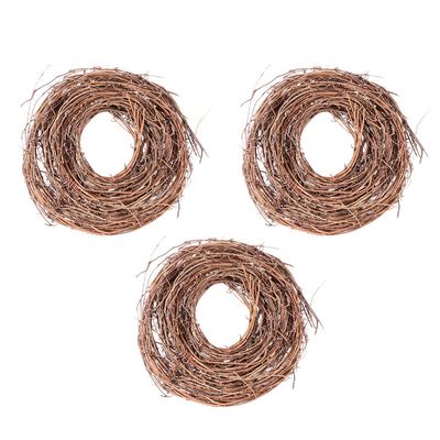 NUOBESTY Nativity Crafts 3pcs Grapevine Wreath, Rattan Garlands Vine DIY Craft Hanging Ornament for Door Window Holiday Party Thanksgiving Decoration Grapevine Wreath