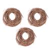 NUOBESTY Nativity Crafts 3pcs Grapevine Wreath, Rattan Garlands Vine DIY Craft Hanging Ornament for Door Window Holiday Party Thanksgiving Decoration Grapevine Wreath view 1