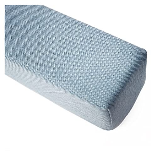 Bed Gap Filler Bed Headboard Pillow Cushion Thick Removable Washable for Bed Sofa,Rectangle Bed Gap Filler Bolster (Color : Blue, Size : 20X15X120cm)