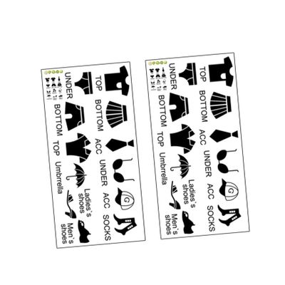 DECHOUS Dresser Clothing Decals Labels Set 2 Sets Clothes Classification Label Stickers Shoes Sort Decal for Kids Wardrobe Drawers Dresser Home Organization