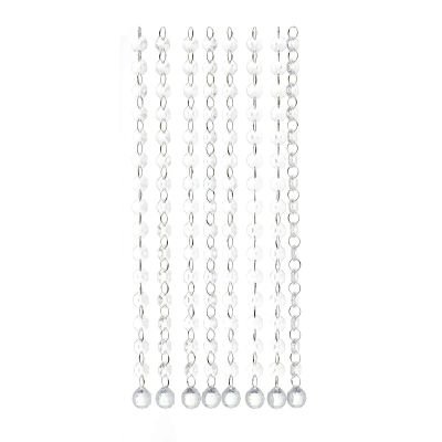 8 Pcs Clear 13" Long Acrylic Octagon Crystals Drops Garlands Wedding Decorations