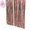 1 Pcs Rose Gold Sparkling Metallic Foil Curtain 3 Ft X 8 Ft Wedding Decoration view 1
