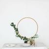 1 Pcs Gold 24" Wide Round Metal Floral Hoop Wreath Ring Wedding Party Home Decorations view 2