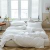 ARlinen White Duvet Covers Queen Size - Washed Duvet Cover, Soft Microfiber Duvet Cover Set 3 Pieces with Zipper Closure, 1 Duvet Cover 90x90 inches and 2 Pillow Shams view 2