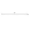 1 Pcs Silver 42-126" Long Adjustable Metal Curtain Rod Set Round Finials Light Gray view 3
